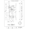 Zamek na wkładkę z dźwignią 90/40 brązowy F18 t.9 PATENT GRANDE