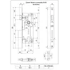 Zamek na wkładkę 90/50 F18 brązowy z dźwignią t.9 PATENT GRANDE