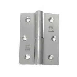 Zawias do drzwi 80x60mm stal nierdzewna INOX rozłączny LEWY (pl) mod. 2077