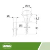Odbój 303-22 inox displ