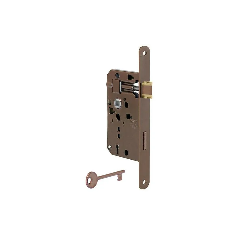 Zamek drzwiowy na klucz 72/55 brązowy F24x235mm EUROPA