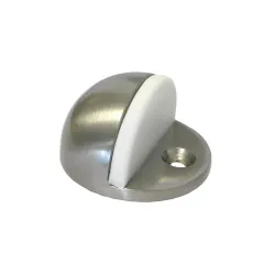 Odbój drzwiowy 45x25mm nikiel satyna / biały odbojnik podłogowy mod. 101