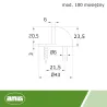 Odbój drzwiowy 43x24mm mosiężny / czarny odbojnik podłogowy mod. 100