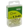 Haczyk wkręcany 3,3x40mm oczko 12mm mosiądzowany 15szt.
