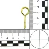 Haczyk wkręcany 3,3x40mm oczko 12mm mosiądzowany 15szt.