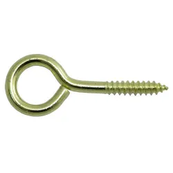 Haczyk wkręcany 3,7x50mm oczko 12mm mosiądzowany 10szt.