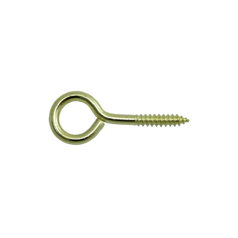 Haczyk wkręcany 3,7x50mm oczko 12mm mosiądzowany 10szt.