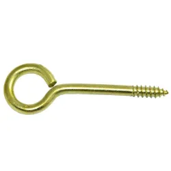 Haczyk wkręcany 4,5x69mm oczko 14mm mosiądzowany 4szt.