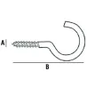 Hak półpełny haczyk wkręcany 2x23mm cynkowany 26szt.