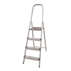 Drabina aluminiowa składana 4 stopnie szara udźwig 150kg mod. 485