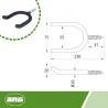 Hak wielofunkcyjny 130mm hak U ze śrubą wkręcany mod. 773