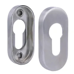 Szyld wkładki rozeta owalna 65x31mm INOX mod. 7
