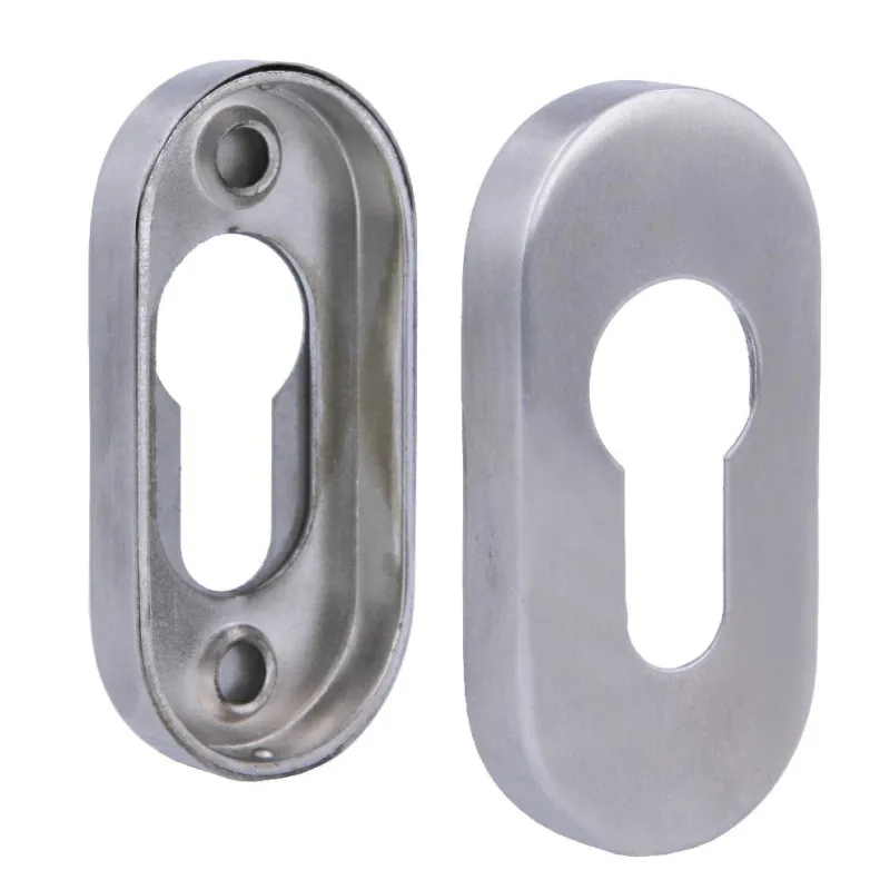 Szyld wkładki rozeta owalna 65x31mm INOX mod. 7