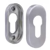 Szyld wkładki rozeta owalna 65x31mm INOX mod. 7