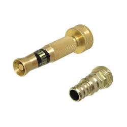 Zraszacz dysza mosiężna + złącze do węży 1/2" i 3/4" mosiężne  mod. 2246