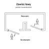 Zawias do drzwi 100x57mm stal mosiądzowany mat LEWY (pl) mod. 409C
