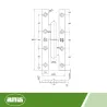 Zawias do drzwi 160x60mm stal żółty ocynk rozłączny PRAWY (pl) mod. 503