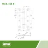 Zawias do drzwi 95x54mm stal złoty lakierowany rozłączny PRAWY (pl) mod. 408E