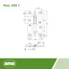 Zawias do drzwi 94x52mm stal mosiądz mat rozłączny LEWY (pl) mod. 408C