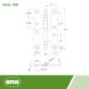 Zawias 408-9,5 czarny Prawy Dcha