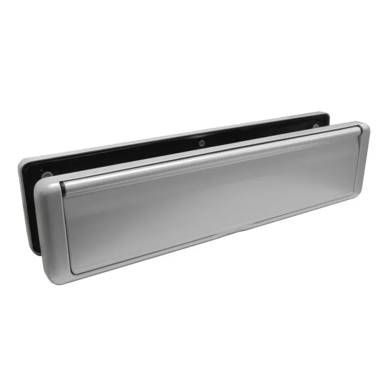 Wrzutnia na listy dwustronna ze szczotką chrom satyna 76x310mm mod. NU MAIL