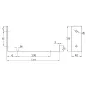 Wspornik półki stalowy czarny loft 103x211mm mod. 3004