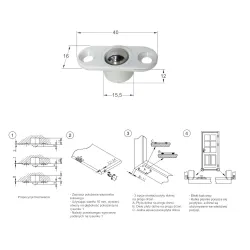 Kulka IPA 28110-16x40 4mm ocynk Wślizg kulkowy