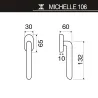 Klamka okienna MICHELLE 106 mosiężna