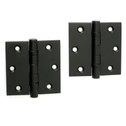 Zawias do drzwi 76x76x2mm stal nierdzewna INOX czarny splatany łożyska 2szt. mod. 2012