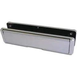 Wrzutnia na listy dwustronna ze szczotką chrom połysk 76x310mm mod. NU MAIL