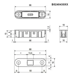Zaczep ALU-TOUCH do aluminium szary 7036