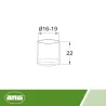 Nakładka meblowa okrągła śr. 16x22mm PVC przezroczysta mod. 663 DIS