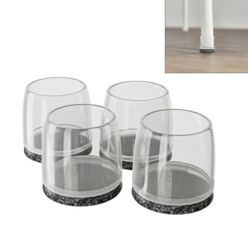 Nakładka meblowa okrągła śr. 20x26mm PVC przezroczysta mod. 663 DIS