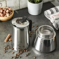 Kawiarka 9 filiżanek espresso stal na indukcję Kinghoff