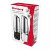 Młynek elektryczny - grawitacyjny do soli/pieprzu INOX 2szt.