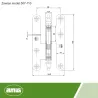 Zawias do drzwi 110x55mm stal czarny rozłączny PRAWY (pl)  mod. 507