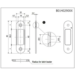 Zaczep Easy-Matic 22x82mm regulowany brąz