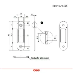 Zaczep Easy-Matic 22x82mm regulowany mosiądz mat