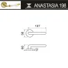 Klamka drzwiowa mosiężna z porcelanową rękojeścią biało złota mod. ANASTASIA 198/266