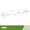 Wieszak na ręczniki poziomy 503mm czarny mod. GORLIZ-2
