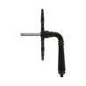 Klamka okienna czarna 100x22mm trzpień 6mm mod. 122