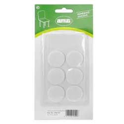 Podkładki filcowe okrągłe 30mm białe 6szt. mod.80 przyklejane DIS