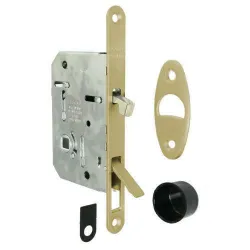 Zamek hakowy łazienkowy 50mm mosiądz matowy 16x160mm WAVE Scivola Tre Class