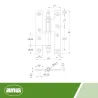 Zawias do drzwi 95x52 stal mosiądzowany rozłączny PRAWY (pl) mod. 406