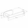 Uchwyt na papier toaletowy 165mm czarny przyklejany mod. EA-3