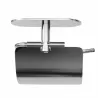 Uchwyt na papier toaletowy z klapką  141mm mod. EA-4 inox (D) przyklejany