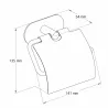 Uchwyt na papier toaletowy z klapką  141mm mod. EA-4 inox (D) przyklejany