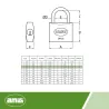 Kłódka mosiężna 25x25x11mm 2 klucze mod.1 DIS