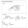 Zaczep okiennicy ARCHIMEDE 15-45 czarny