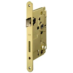 Zamek drzwiowy na wkładkę 72/55 czoło 24x235mm mosiądzowany EUROPA